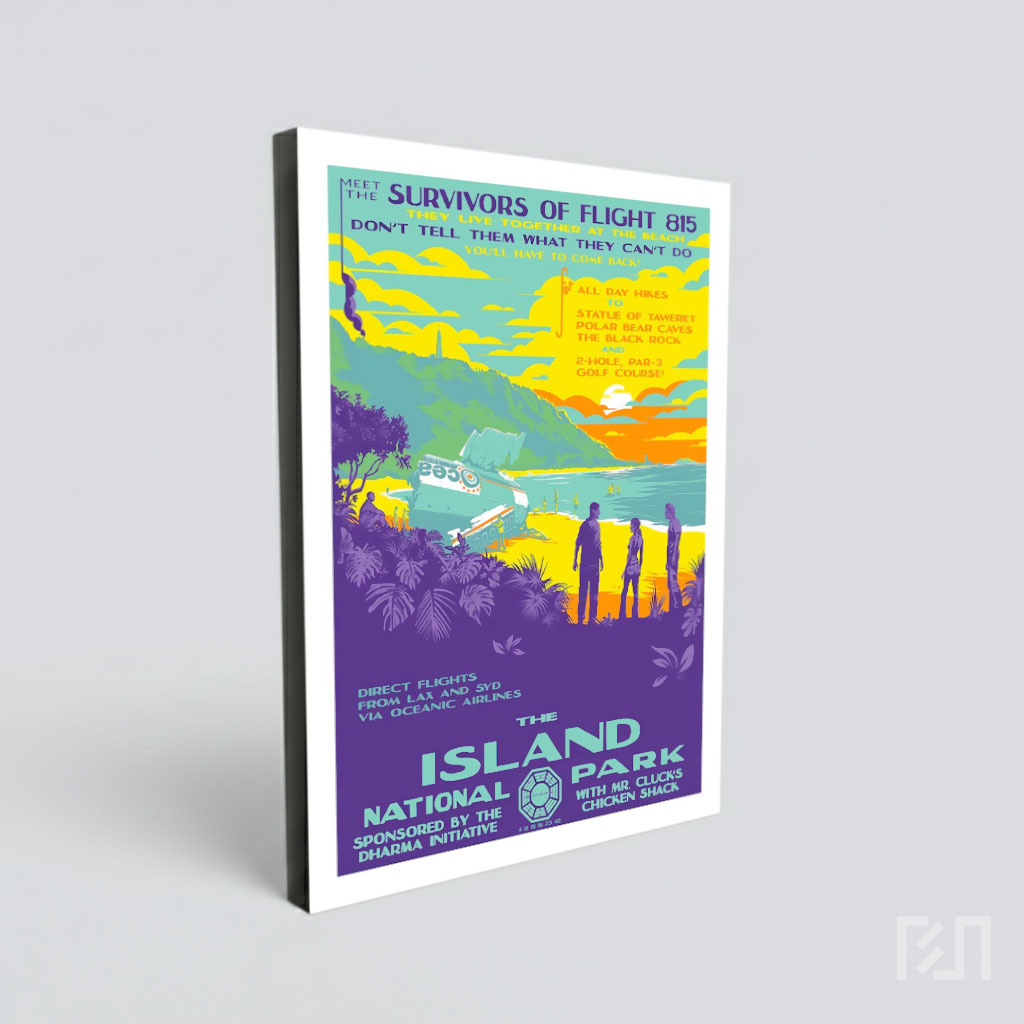 Poster Seni Retro Serial TV Lost