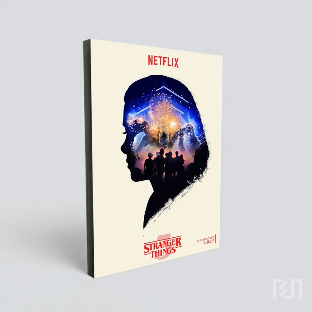 Poster Seni Siluet Stranger Things