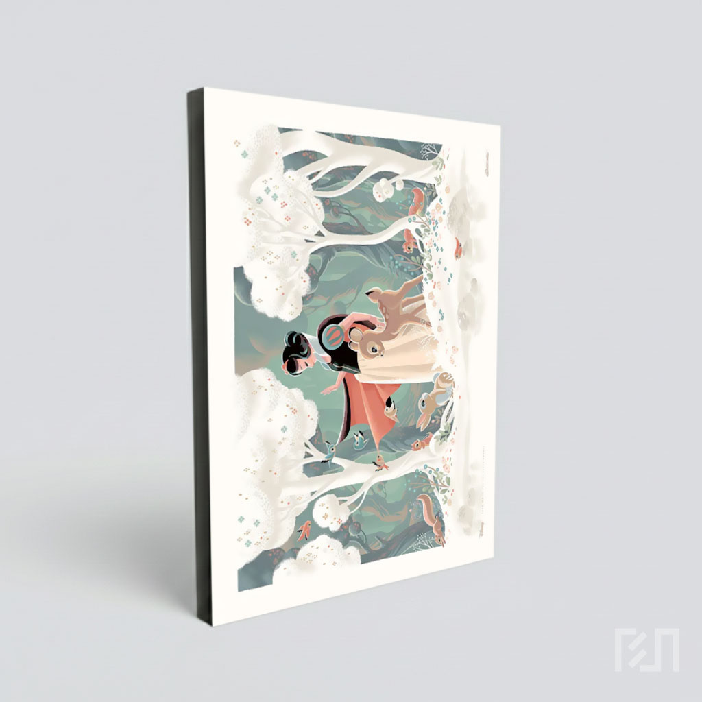 Poster Seni Snow White dan Hutan Ajaib