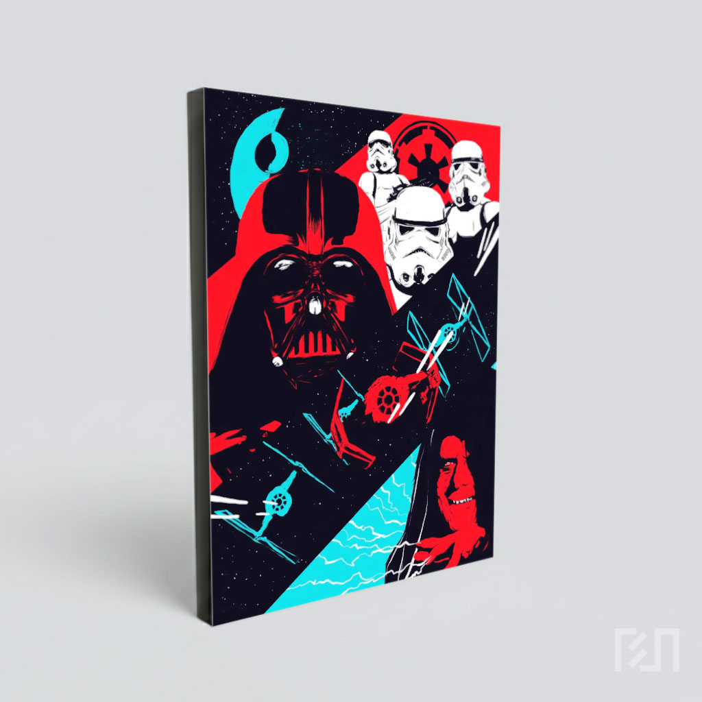 Poster Seni Star Wars Darth Vader dan Kaisar Palpatine