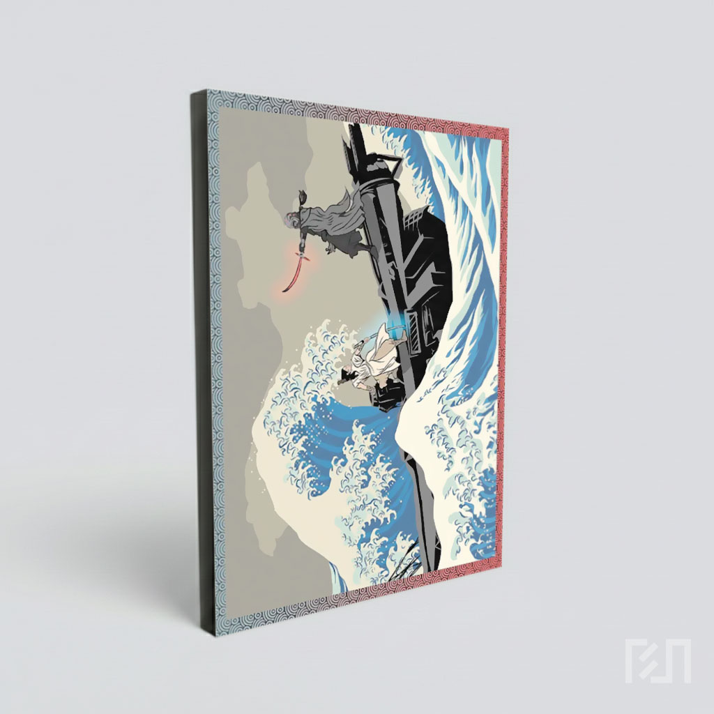 Poster Seni Star Wars Gaya Ukiyo-e