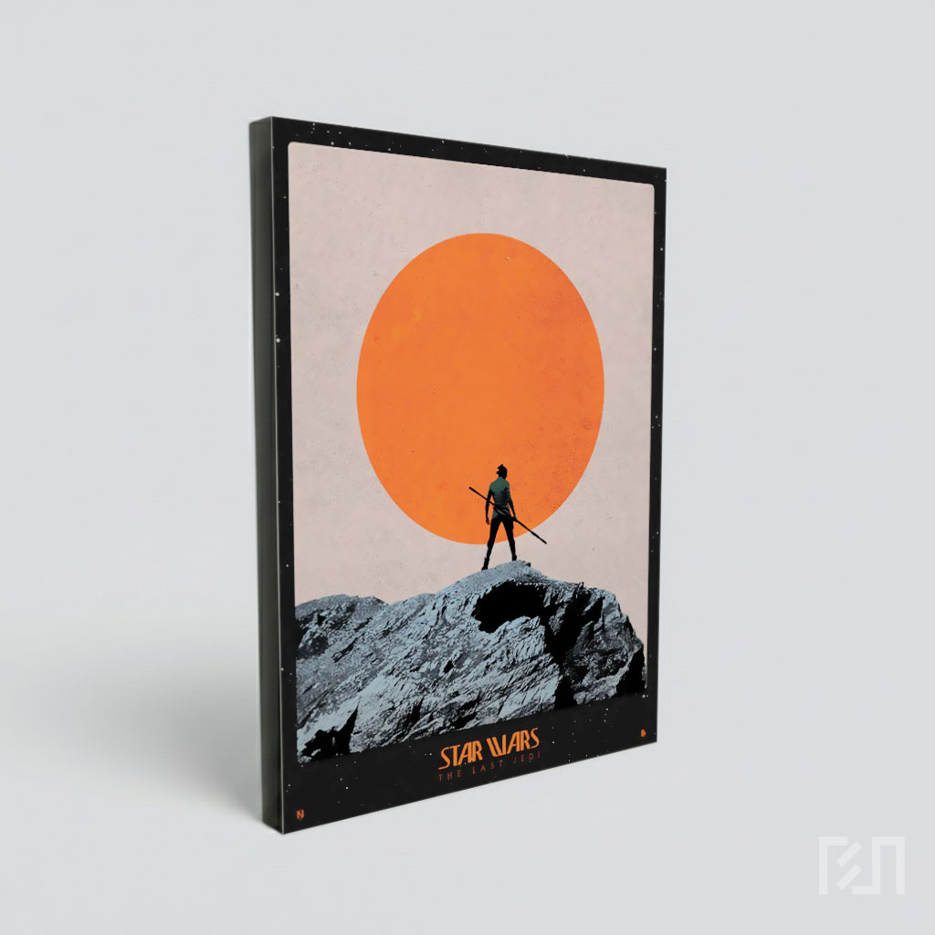 Poster Seni Star Wars Rey di Planet Ahch-To