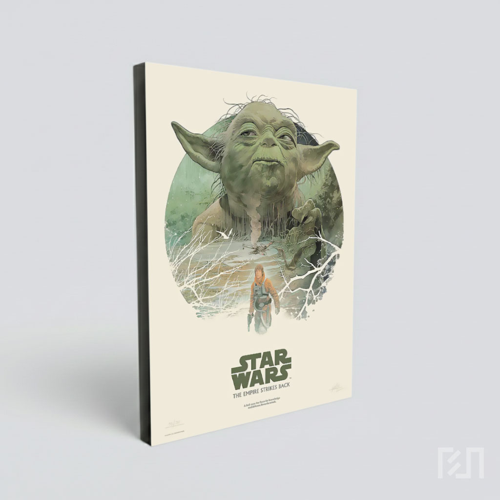 Poster Seni Star Wars Yoda dan Luke Skywalker