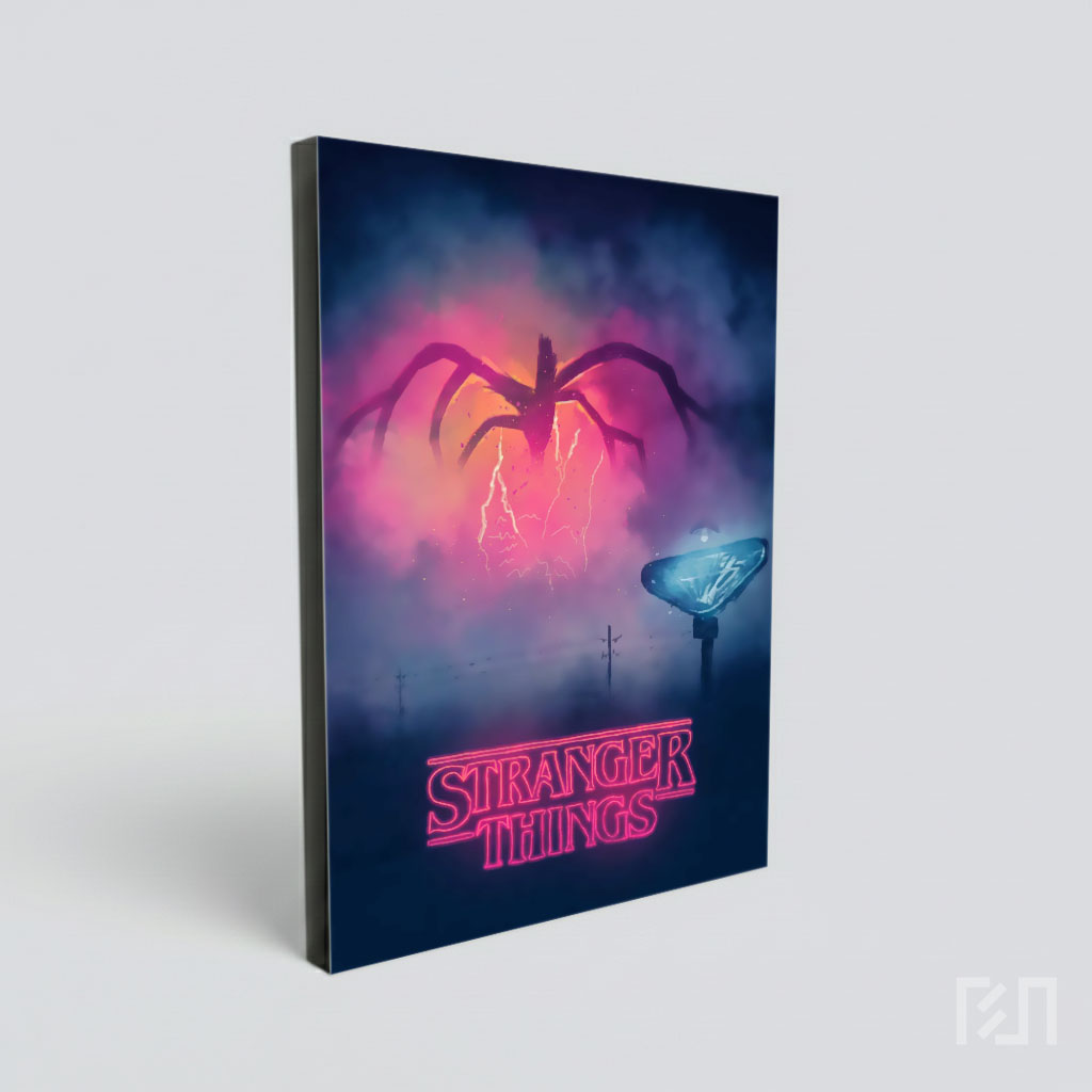 Poster Seni Stranger Things dengan Mind Flayer