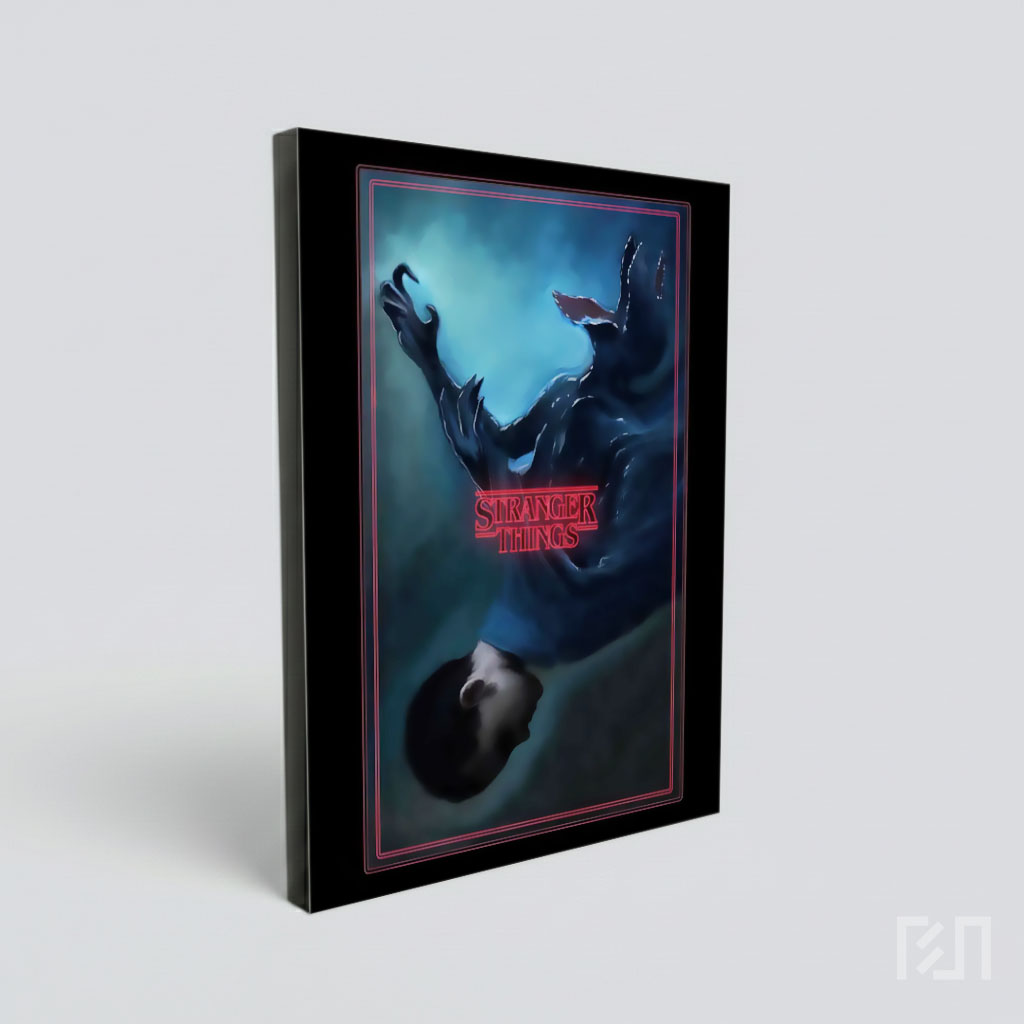 Poster Seni Stranger Things Eleven dan Upside Down