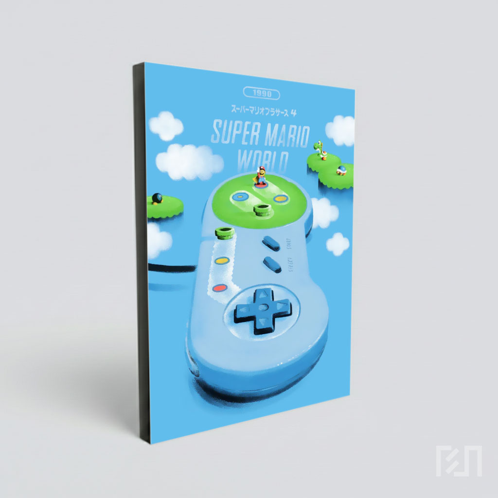Poster Seni Super Mario World Retro