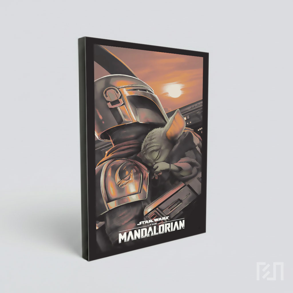 Poster Seni The Mandalorian dan Grogu