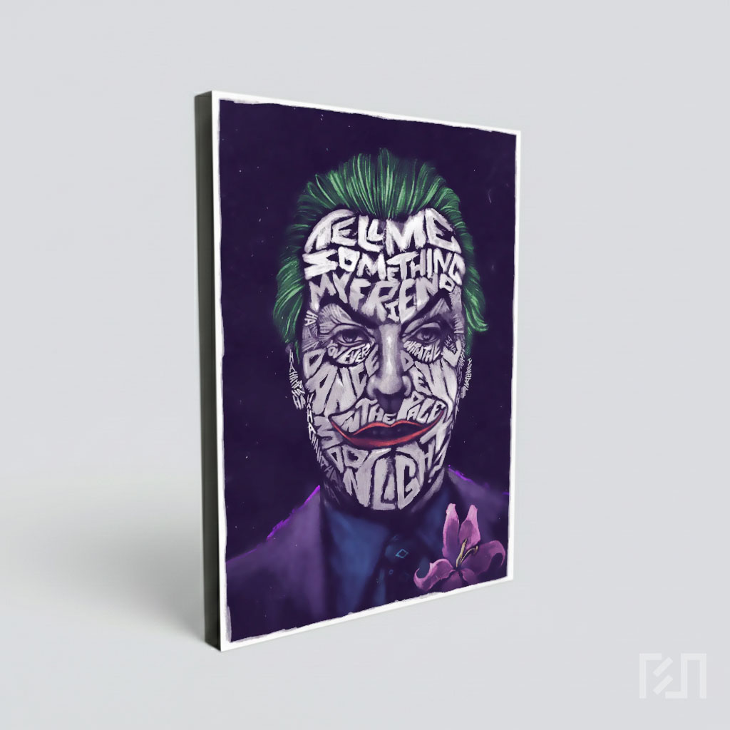 Poster Seni Tipografi Joker Jack Nicholson