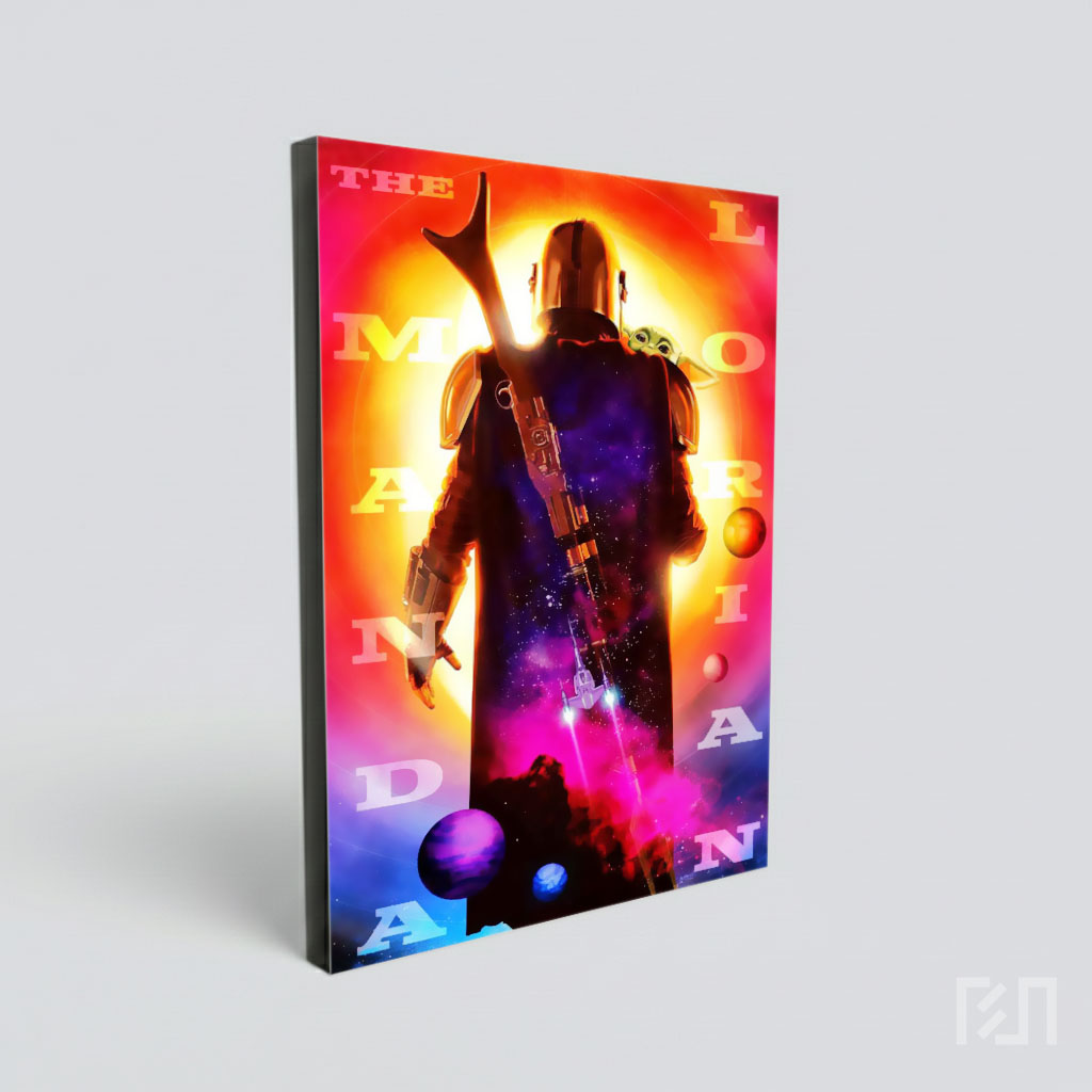 Poster Serial The Mandalorian dengan Grogu