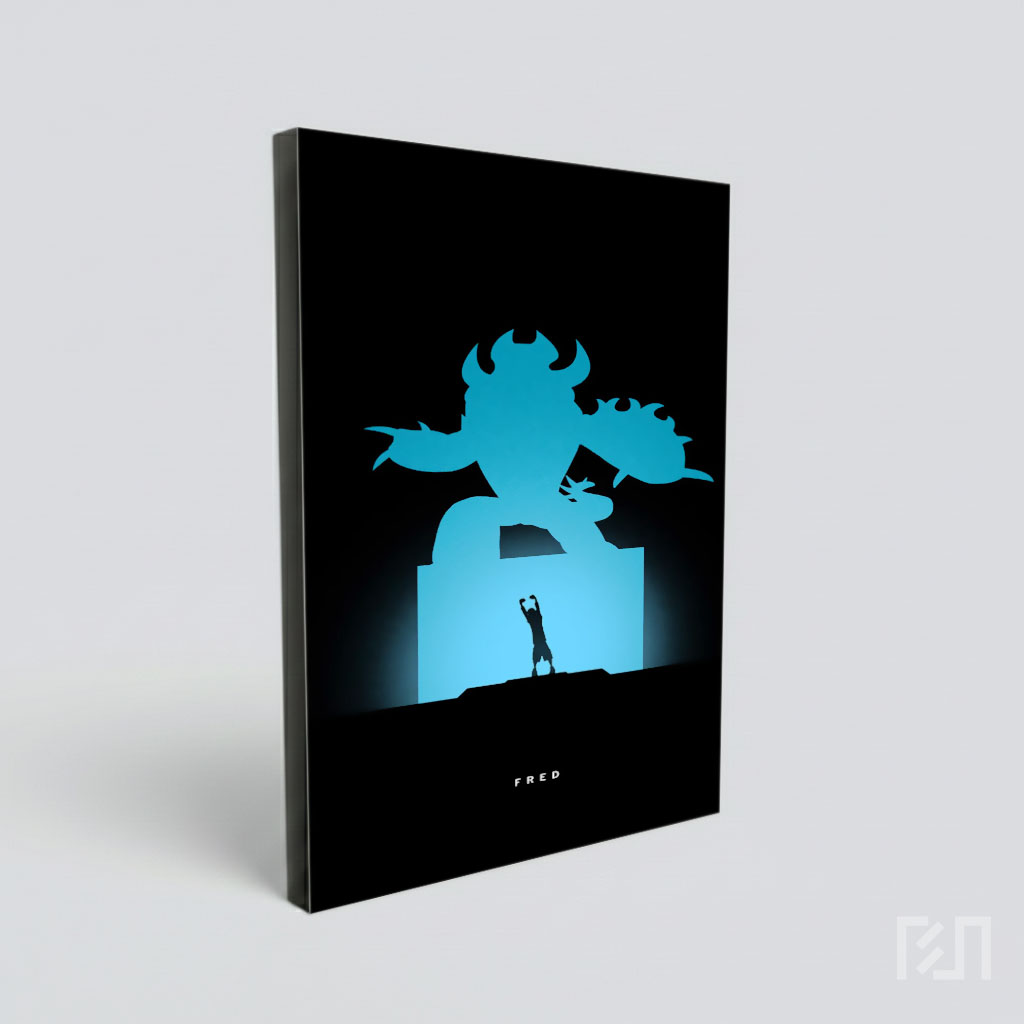 Poster Siluet Bowser dan Mario