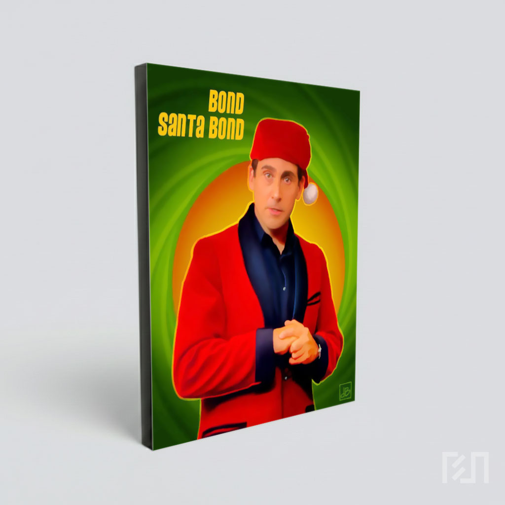 Santa Bond Parodi Natal Poster