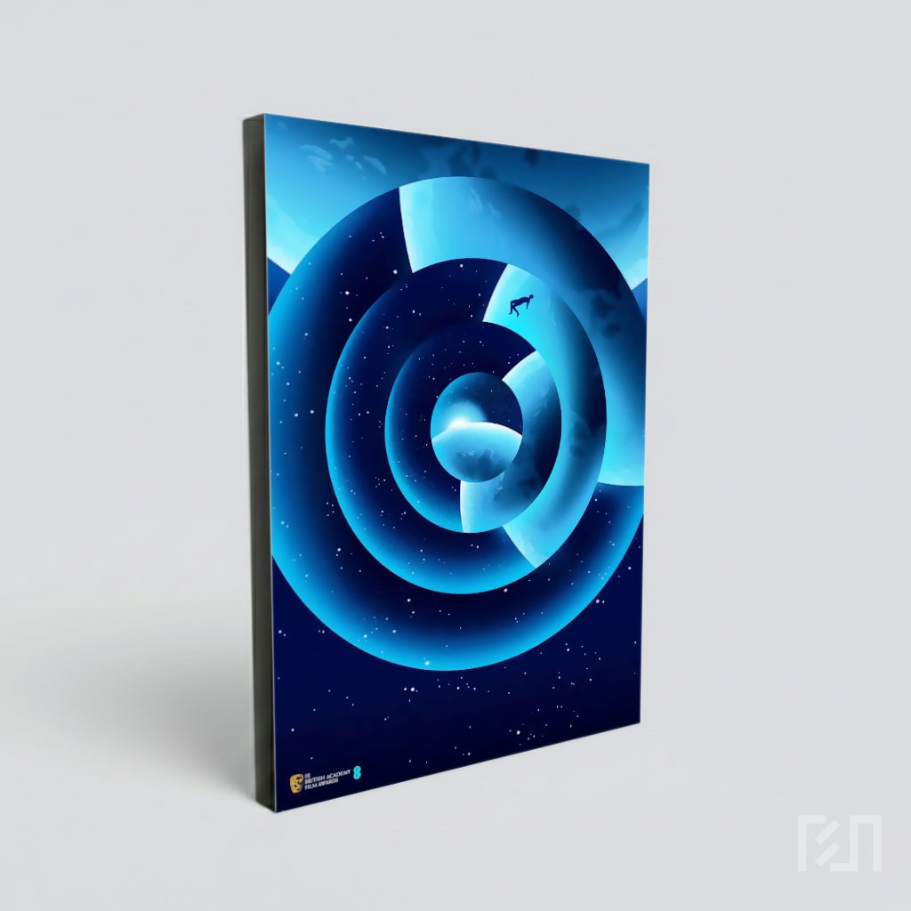 Seni Abstrak Angkasa Biru