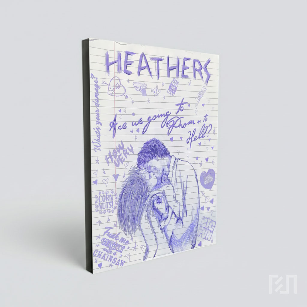 Sketsa Fanart Film Heathers dengan Pulpen Biru
